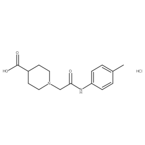1-{2-[(4-Methylphenyl)amino]-2-oxoethyl}piperidine-4-carboxylic acid hydrochloride Structure