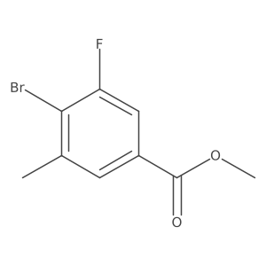 Methyl 4-bromo-3-fluoro-5-methylbenzoate结构式