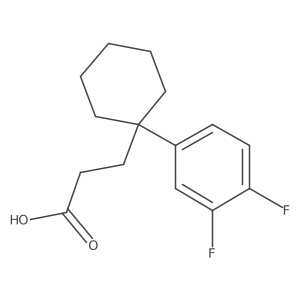 3-(1-(3,4-Difluorophenyl)cyclohexyl)propanoic acid结构式