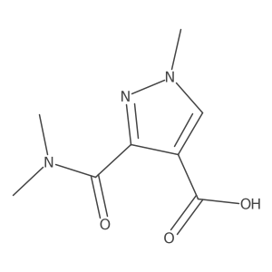 3-(dimethylcarbamoyl)-1-methyl-1H-pyrazole-4-carboxylic acid Structure