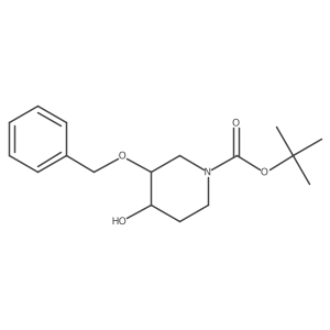 Tert-butyl 3-(benzyloxy)-4-hydroxypiperidine-1-carboxylate结构式