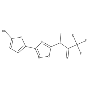 2-Butanone, 3-[3-(5-bromo-2-thienyl)-1,2,4-oxadiazol-5-yl]-1,1,1-trifluoro-结构式