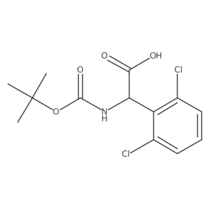 [(Tert-butoxycarbonyl)amino](2,6-dichlorophenyl)acetic acid结构式