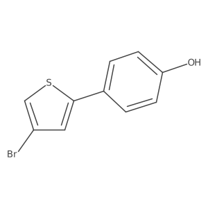 4-(4-Bromothiophen-2-yl)phenol结构式