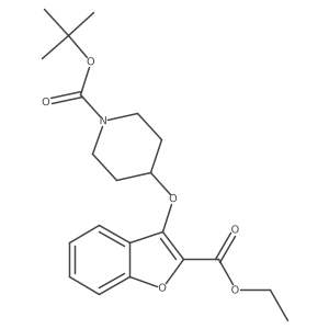 tert-butyl 4-(2-ethoxycarbonylbenzofuran-3-yl)oxypiperidine-1-carboxylate结构式
