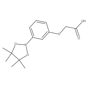 2-[3-(Tetramethyl-1,3,2-dioxaborolan-2-yl)phenoxy]acetic acid Structure