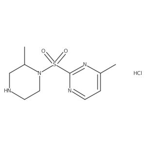 4-Methyl-2-((2-methylpiperazin-1-yl)sulfonyl)pyrimidine hydrochloride结构式