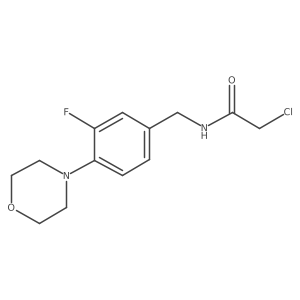 2-chloro-N-{[3-fluoro-4-(morpholin-4-yl)phenyl]methyl}acetamide结构式