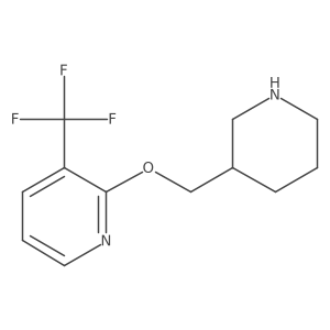 2-(Piperidin-3-ylmethoxy)-3-(trifluoromethyl)pyridine结构式
