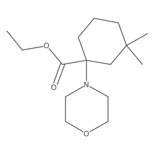Ethyl 3,3-dimethyl-1-morpholinocyclohexanecarboxylate Structure