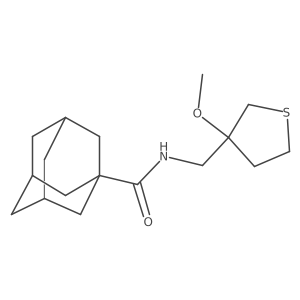 N-[(3-methoxythiolan-3-yl)methyl]adamantane-1-carboxamide结构式