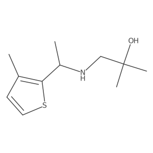2-Methyl-1-{[1-(3-methylthiophen-2-yl)ethyl]amino}propan-2-ol Structure