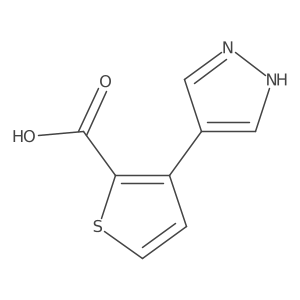 3-(1H-pyrazol-4-yl)thiophene-2-carboxylic acid结构式