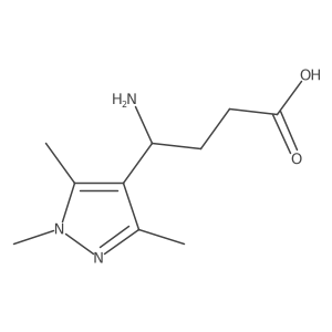 4-amino-4-(trimethyl-1H-pyrazol-4-yl)butanoic acid结构式