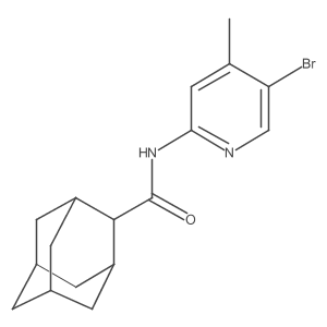 Tricyclo[3.3.1.13,7]decane-2-carboxamide, N-(5-bromo-4-methyl-2-pyridinyl)-结构式