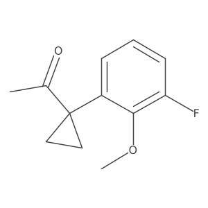 1-[1-(3-Fluoro-2-methoxyphenyl)cyclopropyl]ethan-1-one Structure