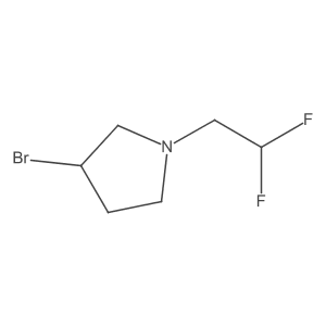 3-Bromo-1-(2,2-difluoroethyl)pyrrolidine结构式
