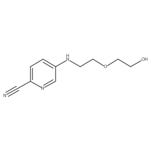 5-{[2-(2-Hydroxyethoxy)ethyl]amino}pyridine-2-carbonitrile Structure
