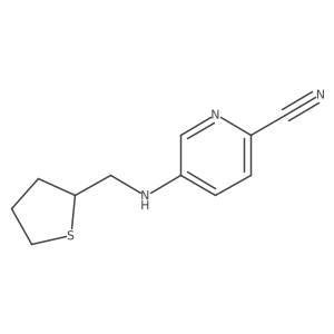 5-{[(Thiolan-2-yl)methyl]amino}pyridine-2-carbonitrile结构式