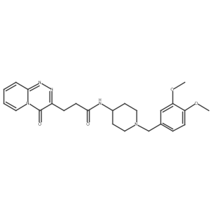 N-[1-(3,4-dimethoxybenzyl)-4-piperidyl]-3-(4-oxo-4H-pyrido[2,1-c][1,2,4]triazin-3-yl)propanamide Structure