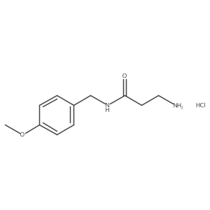 3-amino-N-[(4-methoxyphenyl)methyl]propanamide hydrochloride Structure