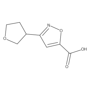 3-(Tetrahydro-3-furanyl)-5-isoxazolecarboxylic acid Structure