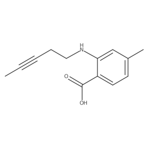 4-Methyl-2-[(pent-3-yn-1-yl)amino]benzoic acid Structure