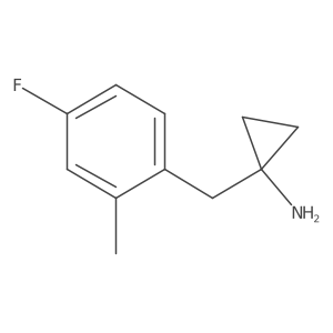 1-[(4-Fluoro-2-methylphenyl)methyl]cyclopropan-1-amine结构式