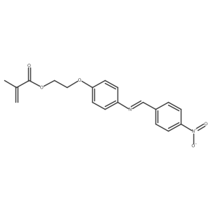 2-Propenoic acid, 2-methyl-, 2-[4-[[(4-nitrophenyl)methylene]amino]phenoxy]ethyl ester, (E)- Structure