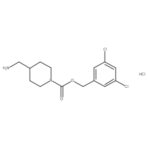 3,5-Dichlorobenzyl 4-(aminomethyl)piperidine-1-carboxylate hydrochloride Structure