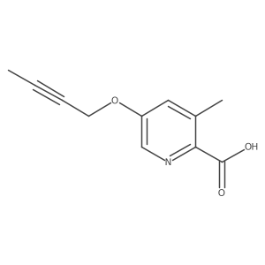 5-(But-2-yn-1-yloxy)-3-methylpicolinic acid结构式