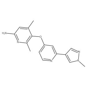 4,6-Dimethyl-5-[[2-(1-methyl-1h-pyrazol-4-yl)-4-pyridinyl]oxy]-2-pyridinamine Structure