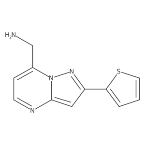 [2-(Thiophen-2-yl)pyrazolo[1,5-a]pyrimidin-7-yl]methanamine Structure