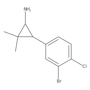 3-(3-Bromo-4-chlorophenyl)-2,2-dimethylcyclopropan-1-amine结构式