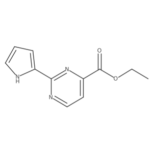 ethyl 2-(1H-pyrrol-2-yl)pyrimidine-4-carboxylate结构式