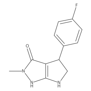 4-(4-Fluorophenyl)-2-methyl-2,4,5,6-tetrahydropyrrolo[2,3-c]pyrazol-3-ol结构式