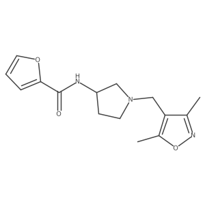 N-{1-[(3,5-Dimethyl-1,2-oxazol-4-YL)methyl]pyrrolidin-3-YL}furan-2-carboxamide结构式