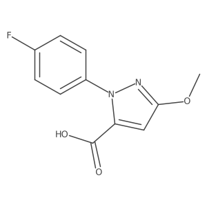 1-(4-Fluorophenyl)-3-methoxy-1H-pyrazole-5-carboxylic acid结构式