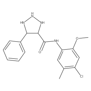 N-(4-chloro-2-methoxy-5-methylphenyl)-5-phenyltriazolidine-4-carboxamide Structure
