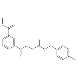2-((4-Bromobenzyl)amino)-2-oxoethyl methyl isophthalate结构式