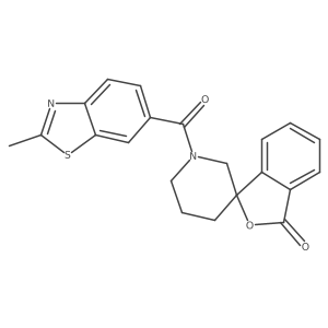 1'-(2-methylbenzo[d]thiazole-6-carbonyl)-3H-spiro[isobenzofuran-1,3'-piperidin]-3-one结构式