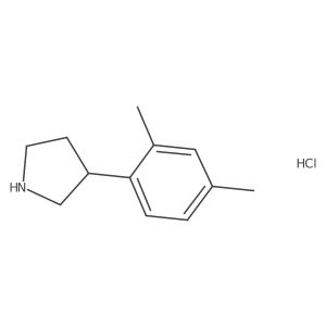 3-(2,4-dimethylphenyl)pyrrolidine;hydrochloride结构式