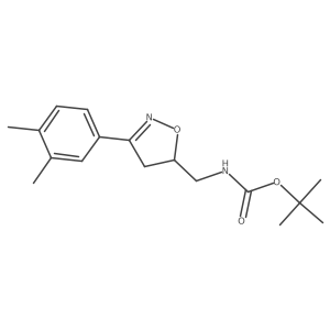 tert-butyl N-{[3-(3,4-dimethylphenyl)-4,5-dihydro-1,2-oxazol-5-yl]methyl}carbamate Structure
