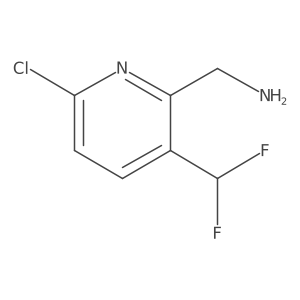 2-(Aminomethyl)-6-chloro-3-(difluoromethyl)pyridine结构式