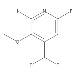 4-(Difluoromethyl)-6-fluoro-2-iodo-3-methoxypyridine结构式