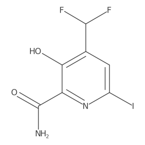 4-(Difluoromethyl)-3-hydroxy-6-iodopicolinamide结构式