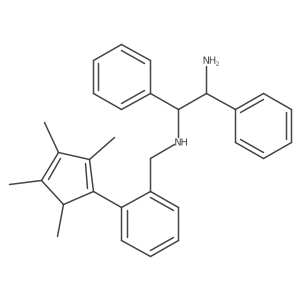 (1R,2R)-1,2-Diphenyl-N1-(2-(2,3,4,5-tetramethylcyclopenta-1,3-dien-1-yl)benzyl)ethane-1,2-diamine结构式