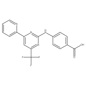 4-[[4-(2-Pyridyl)-6-(trifluoromethyl)pyrimidin-2-yl]amino]benzoic acid Structure