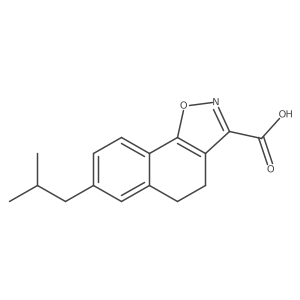 7-isobutyl-4,5-dihydrobenzo[g][1,2]benzoxazole-3-carboxylic acid结构式