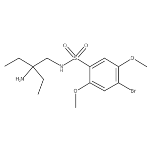 Benzenesulfonamide, N-(2-amino-2-ethylbutyl)-4-bromo-2,5-dimethoxy- Structure
